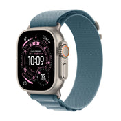 Apple Watch Ultra 3 GPS + Cellular • Caja de titanio natural de 49 mm • Correa Alpine azul claro - L