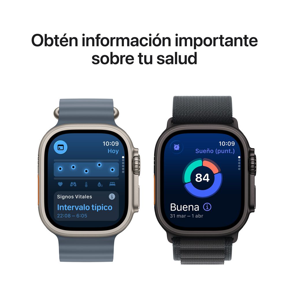 Apple Watch Ultra 3 GPS + Cellular • Caja de titanio natural de 49 mm • Correa Alpine azul claro - L
