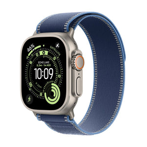 Apple Watch Ultra 3 GPS + Cellular • Caja de titanio natural de 49 mm • Correa Trail azul/azul brillante - M/L