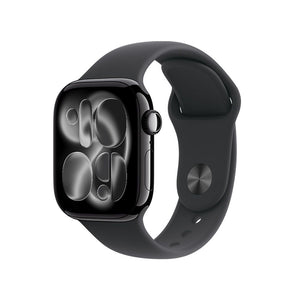 Apple Watch Series 11 GPS • Caja de aluminio negro azabache de 42 mm • Correa deportiva negra – S/M