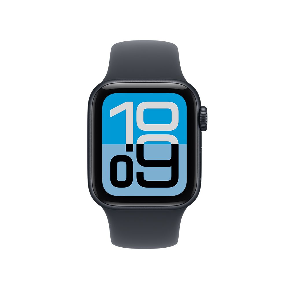 Apple Watch SE 3 GPS • Caja de aluminio color medianoche de 40 mm • Correa deportiva color medianoche - S/M