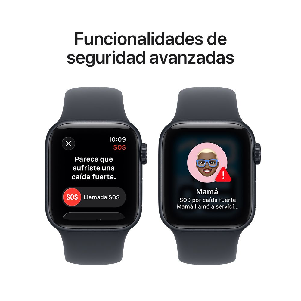 Apple Watch SE 3 GPS • Caja de aluminio color medianoche de 40 mm • Correa deportiva color medianoche - S/M