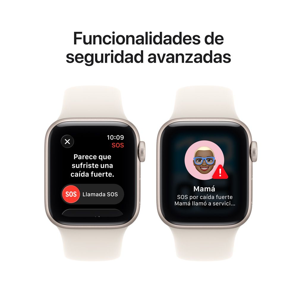 Apple Watch SE 3 GPS • Caja de aluminio blanco estelar de 40 mm • Correa deportiva blanco estelar - S/M
