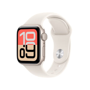 Apple Watch SE 3 GPS • Caja de aluminio blanco estelar de 44 mm • Correa deportiva blanco estelar - M/L