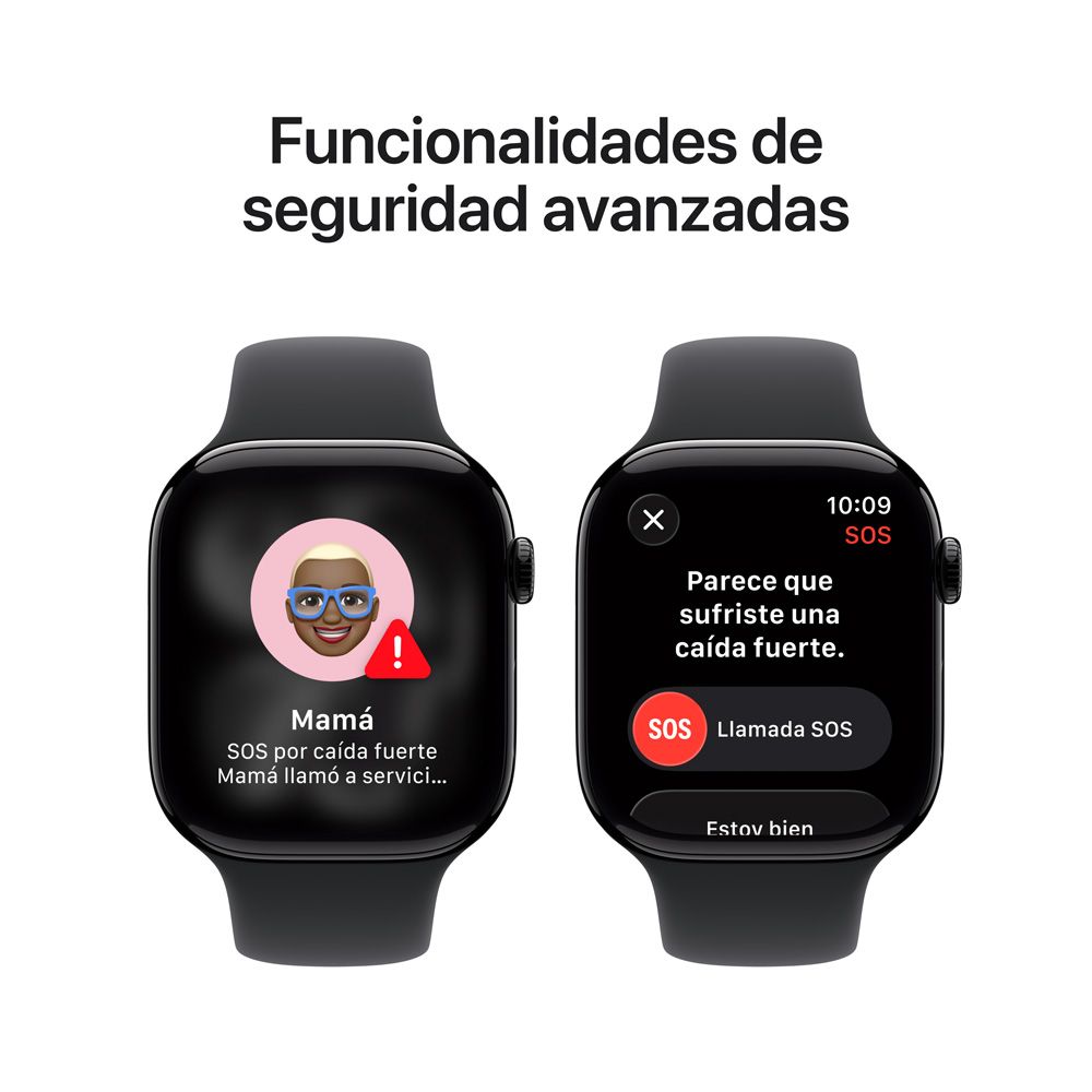 Apple Watch Series 11 GPS + Cellular • Caja de aluminio negro azabache de 46 mm • Correa deportiva negra – M/L