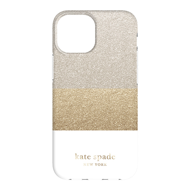 Case KATE SPADE NY Para iPhone 13 Mini- Bloque Blanco/Plata/Oro/Glitter