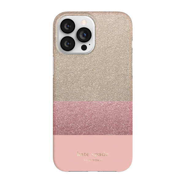 Case Kate Spade NY para iPhone 13 Pro Max- Bloque/Rosa/Glitter