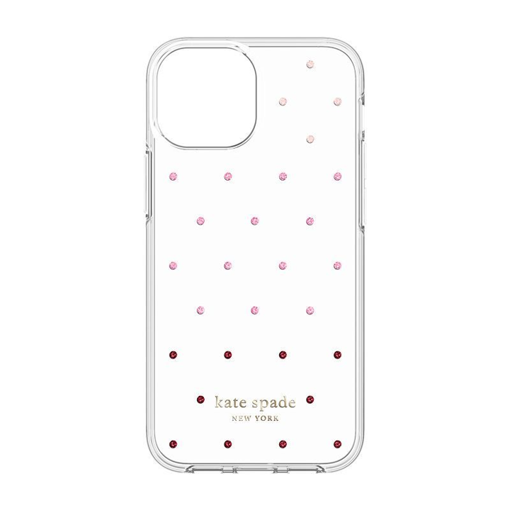 Case Kate Spade NY Para iPhone 13 Pro- Pin Dot Ombre/Rosa/Transparente