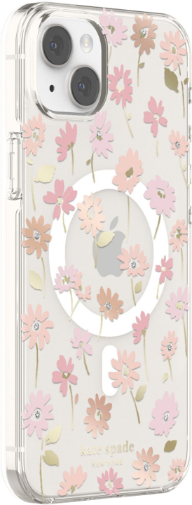 Case Kate Spade NY HD MagSafe Para iPhone 14 Plus – Flores/transparente