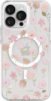 Case Kate Spade NY HD MagSafe Para iPhone 14 Pro Max – Flores/transparente