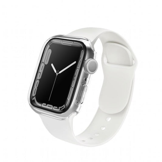 Bómper protector  para Apple Watch en cristal y bordes de policarbonato para Apple Watch  series SE 42mm, que protege la pantalla de tu Apple Watch ante cualquier golpe y/o caída. fácil y rápida instalación. dos unidades por empaque.