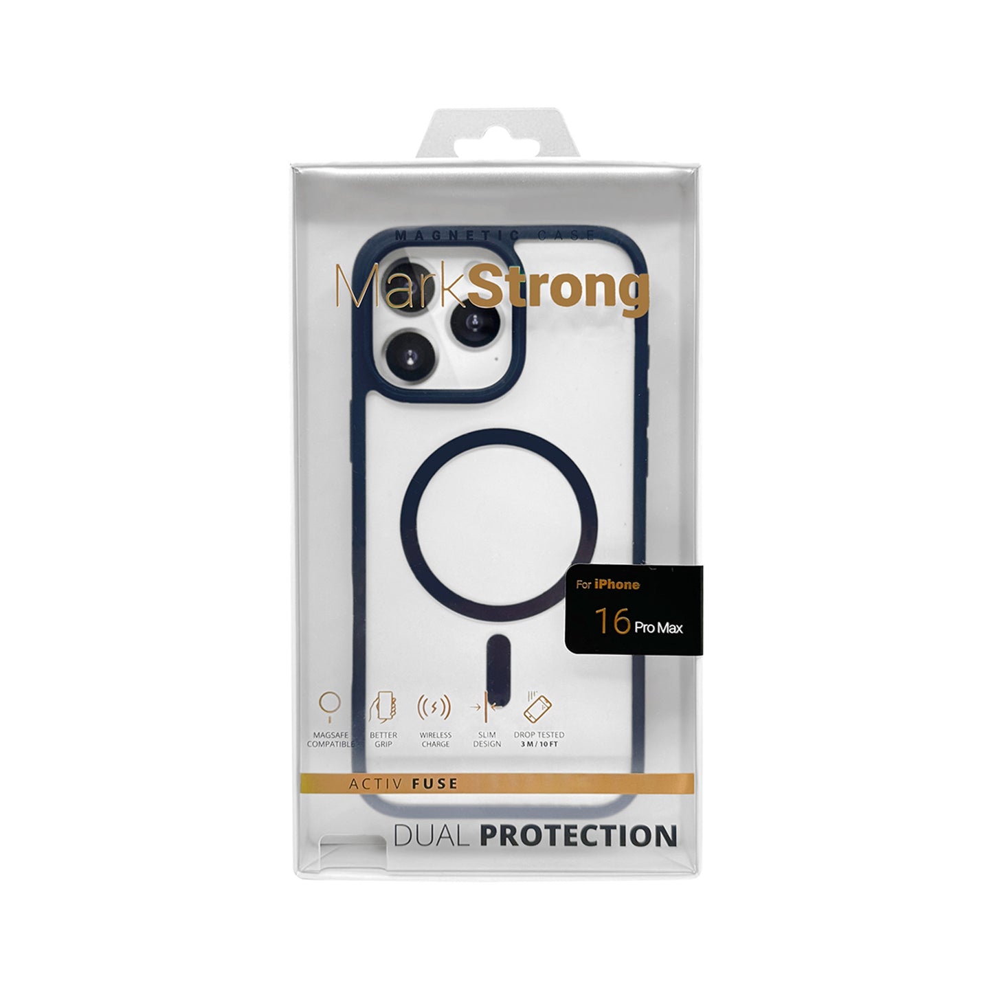 CASE MARKSTRONG IPH 16 PM CLR/BLU