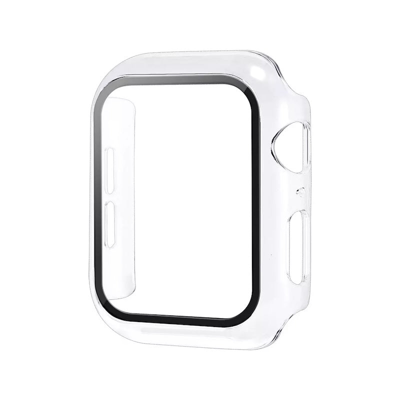 Bómper protector  para Apple Watch en cristal y bordes de policarbonato para Apple Watch  series 10 42mm, que protege la pantalla de tu Apple Watch ante cualquier golpe y/o caída. fácil y rápida instalación. dos unidades por empaque.