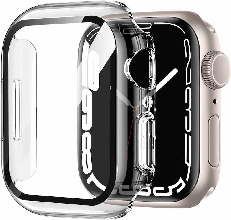 Bómper protector  para Apple Watch en cristal y bordes de policarbonato para Apple Watch  series 10 42mm, que protege la pantalla de tu Apple Watch ante cualquier golpe y/o caída. fácil y rápida instalación. dos unidades por empaque.