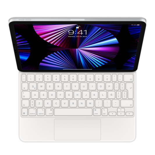 Magic Keyboard para el iPad Pro de 11 pulgadas (tercera generación) y el iPad Air (quinta generación) - Español (América Latina) - Blanco
