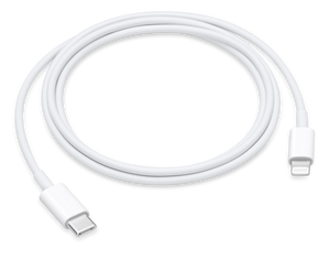 Cable Apple de conector Lightning a USB-C de 1M Blanco