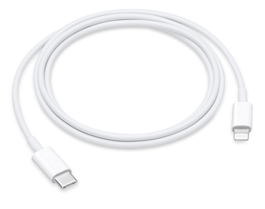 Cable Apple de conector Lightning a USB-C de 1M - Blanco