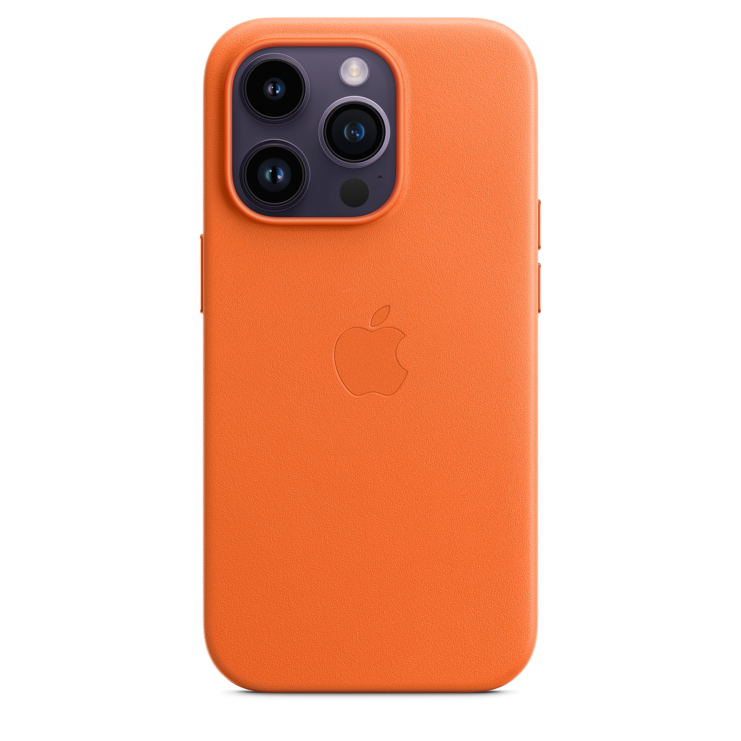 Funda de piel con MagSafe para el iPhone 14 Pro - Naranja