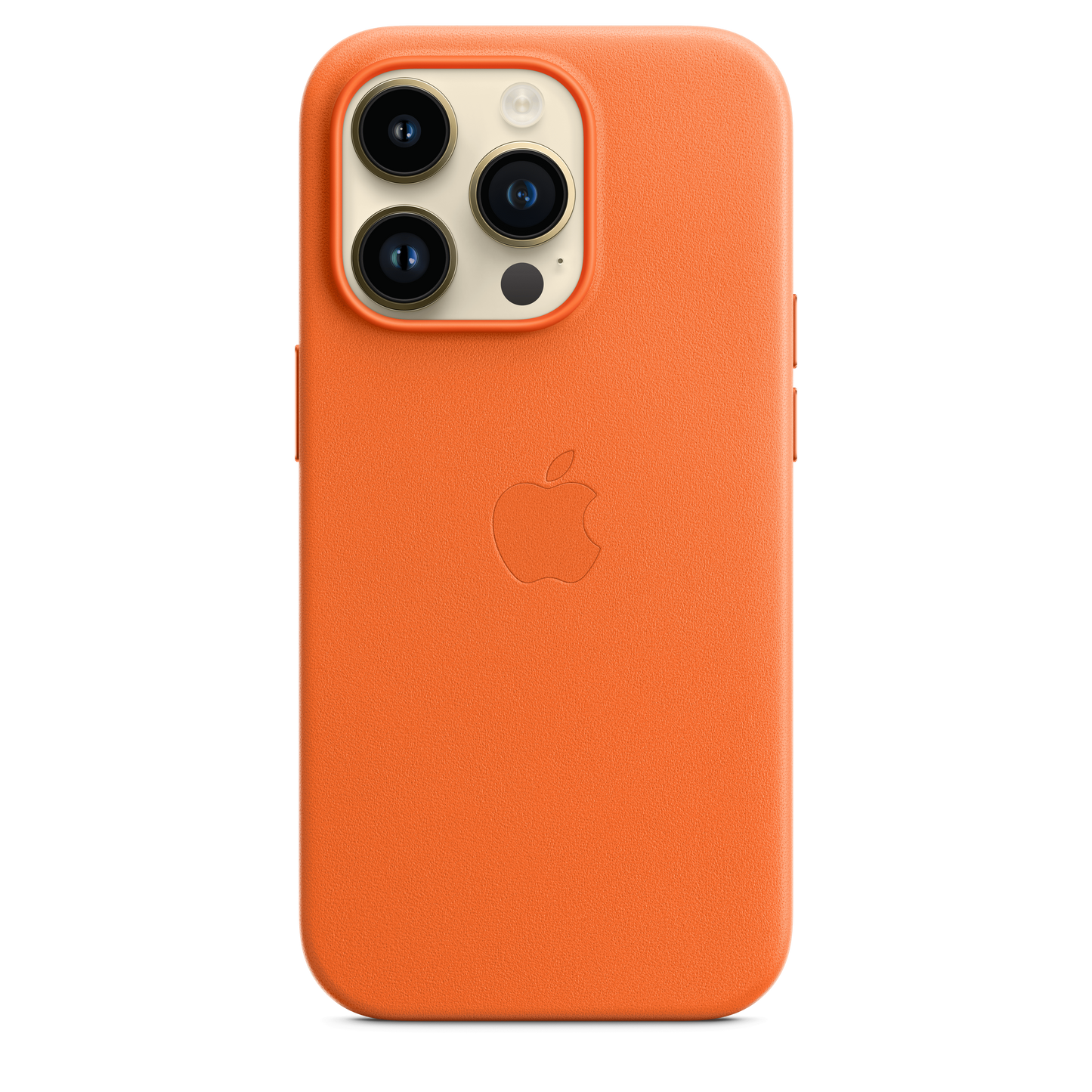 Funda de piel con MagSafe para el iPhone 14 Pro - Naranja