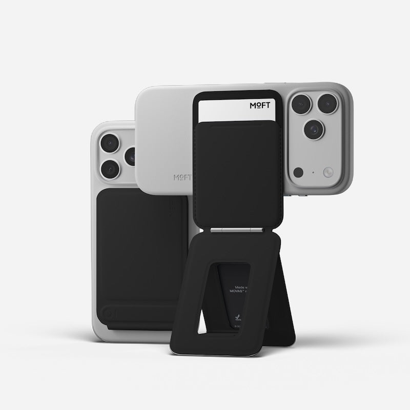 CARTERA MOFT MAGSAFE PARA IPHONE CON STAND TRIPODE JET BLACK