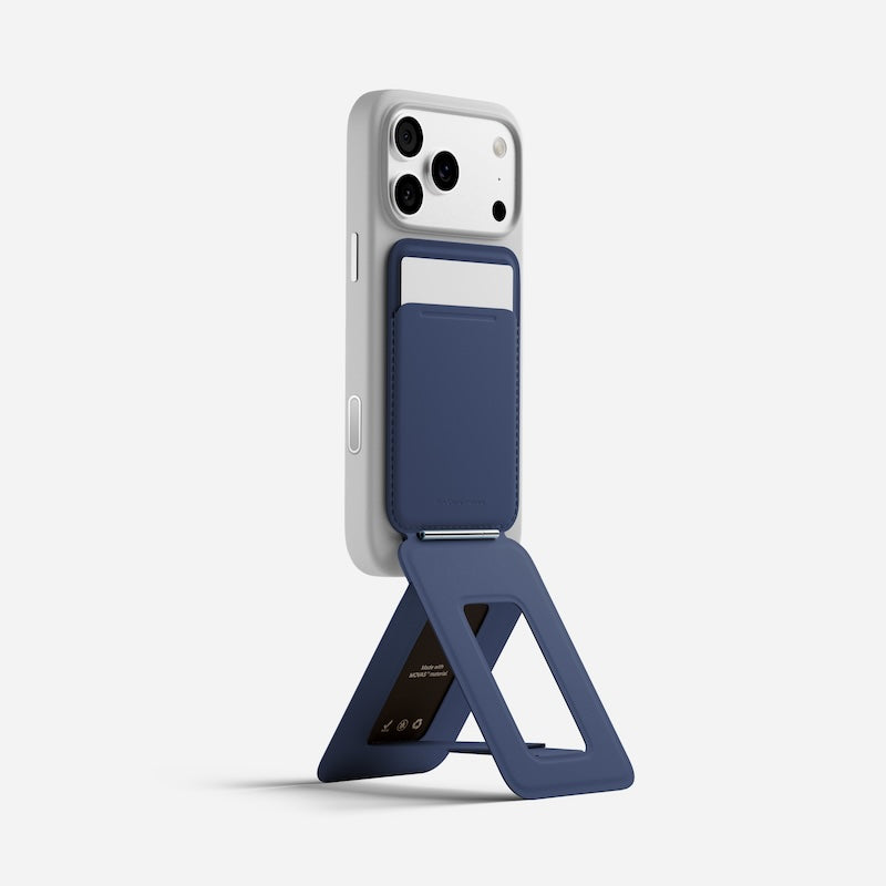 CARTERA MOFT MAGSAFE PARA IPHONE CON STAND TRIPODE NAVY BLUE