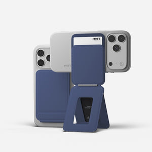 CARTERA MOFT MAGSAFE PARA IPHONE CON STAND TRIPODE NAVY BLUE