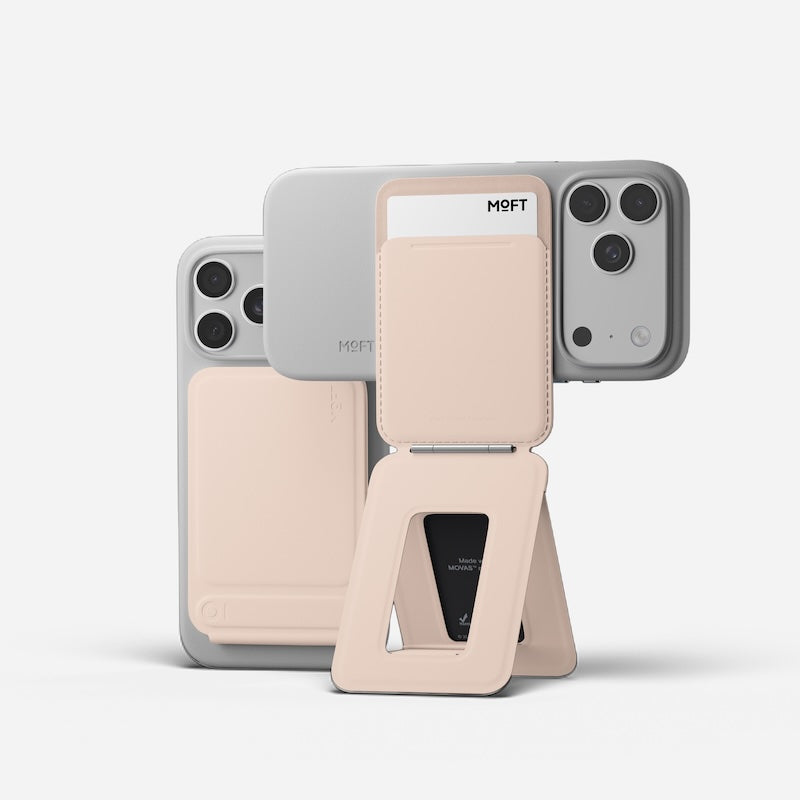 CARTERA MOFT MAGSAFE PARA IPHONE CON STAND TRIPODE PEACH PINK