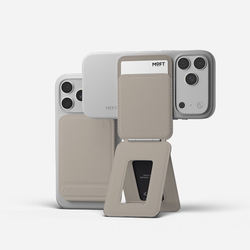 CARTERA MOFT MAGSAFE PARA IPHONE CON STAND TRIPODE TAUPE