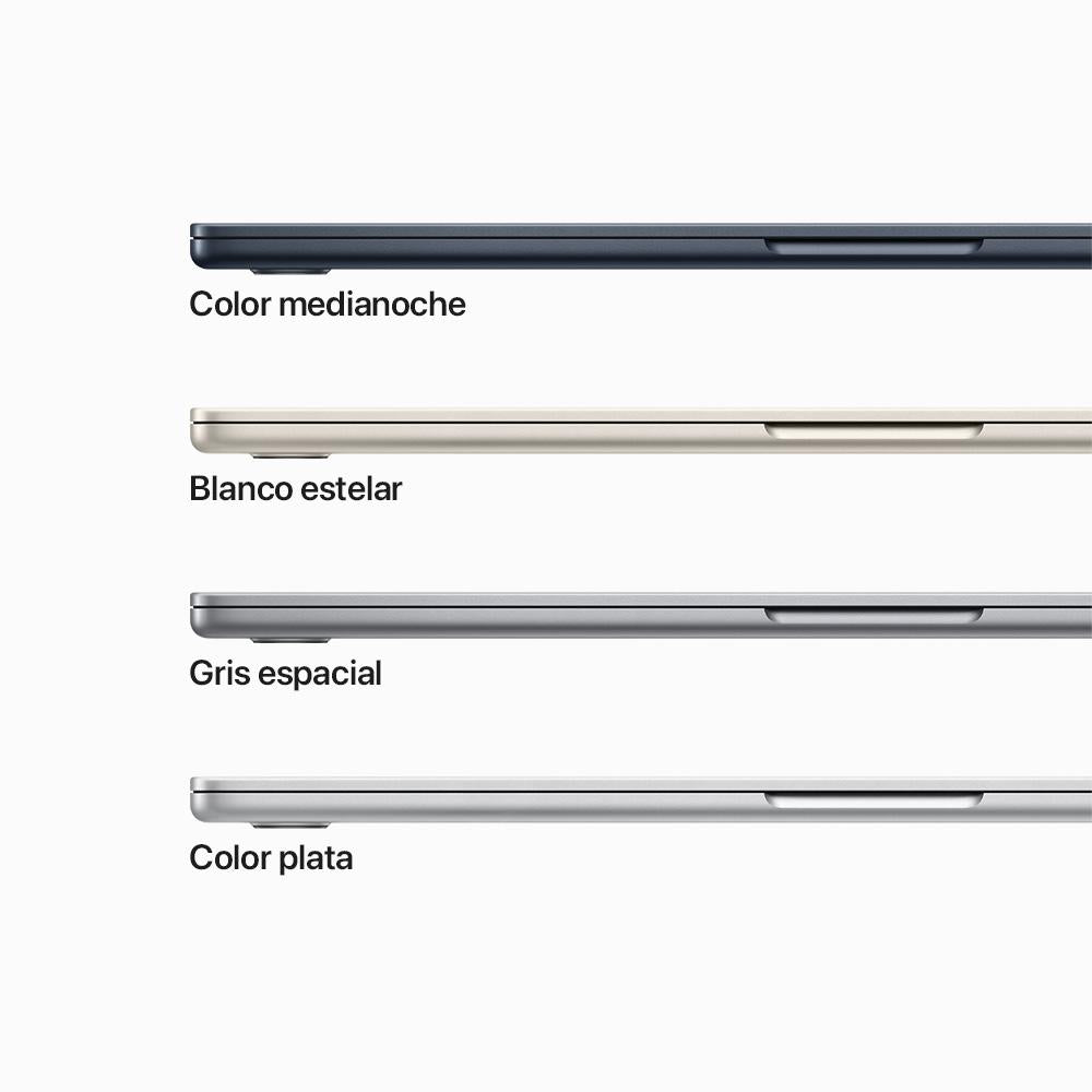 MacBook Air de 15 pulgadas: Chip M2 de Apple con CPU de ocho núcleos y GPU de diez núcleos, 512 GB SSD - Azul medianoche