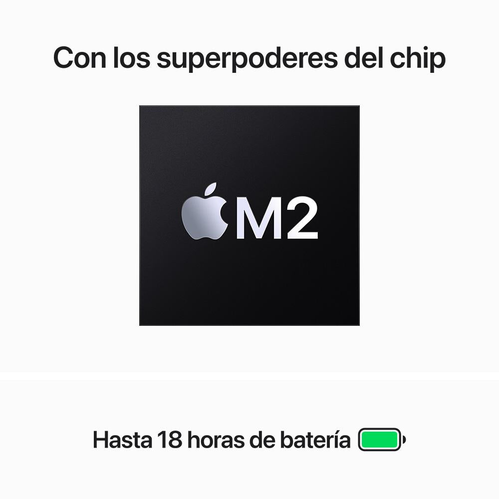 MacBook Air de 15 pulgadas: Chip M2 de Apple con CPU de ocho núcleos y GPU de diez núcleos, 256 GB SSD - Gris espacial