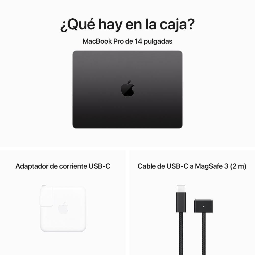 MacBook Pro de 14 pulgadas Chip M3 Max de Apple con CPU de 14 núcleos y GPU de 30 núcleos