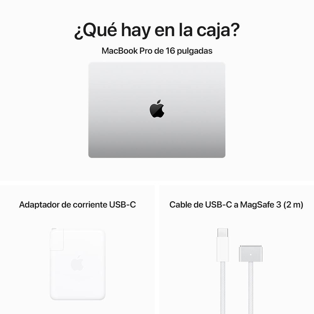 MacBook Pro de 16 pulgadas Chip M3 Pro de Apple con CPU de 12 núcleos y GPU de 18 núcleos