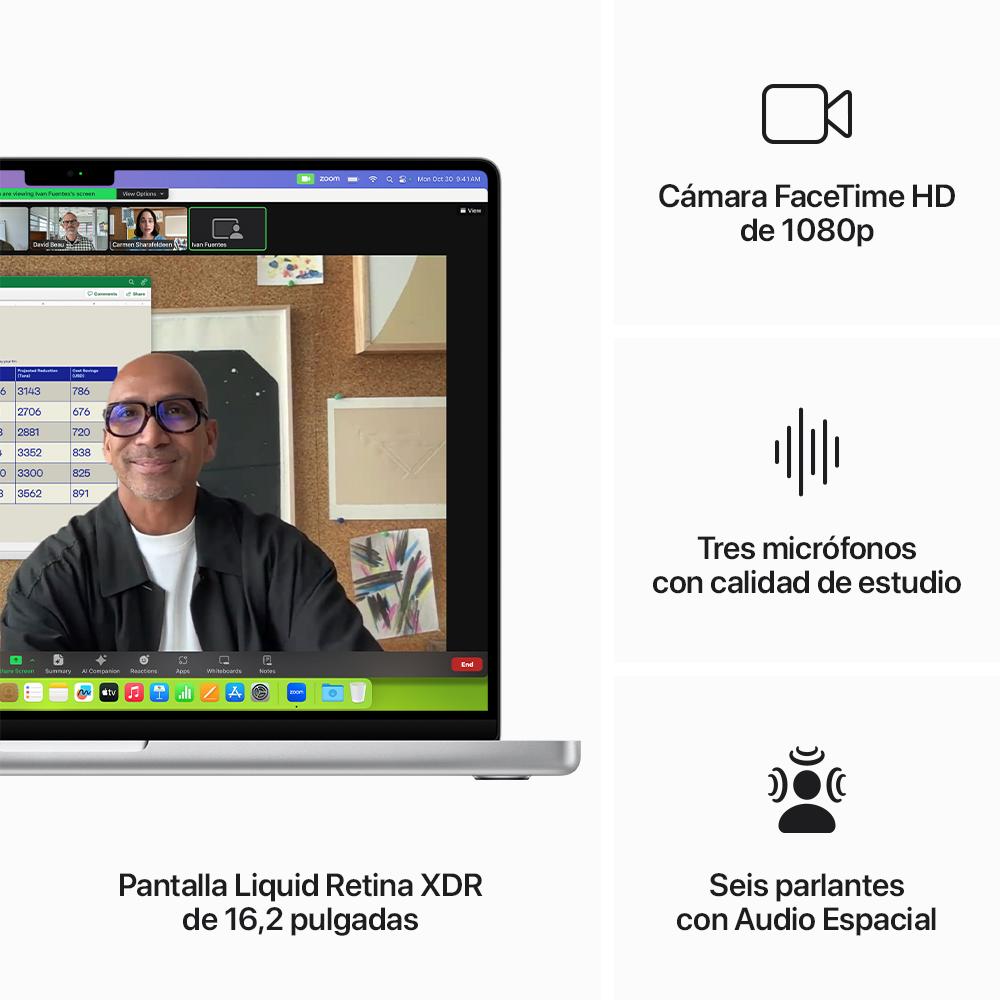 MacBook Pro de 16 pulgadas Chip M3 Pro de Apple con CPU de 12 núcleos y GPU de 18 núcleos