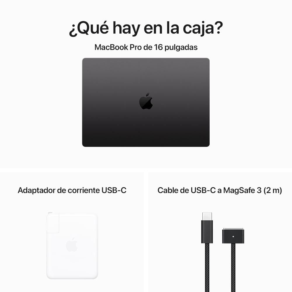 MacBook Pro de 16 pulgadas Chip M3 Pro de Apple con CPU de 12 núcleos y GPU de 18 núcleos