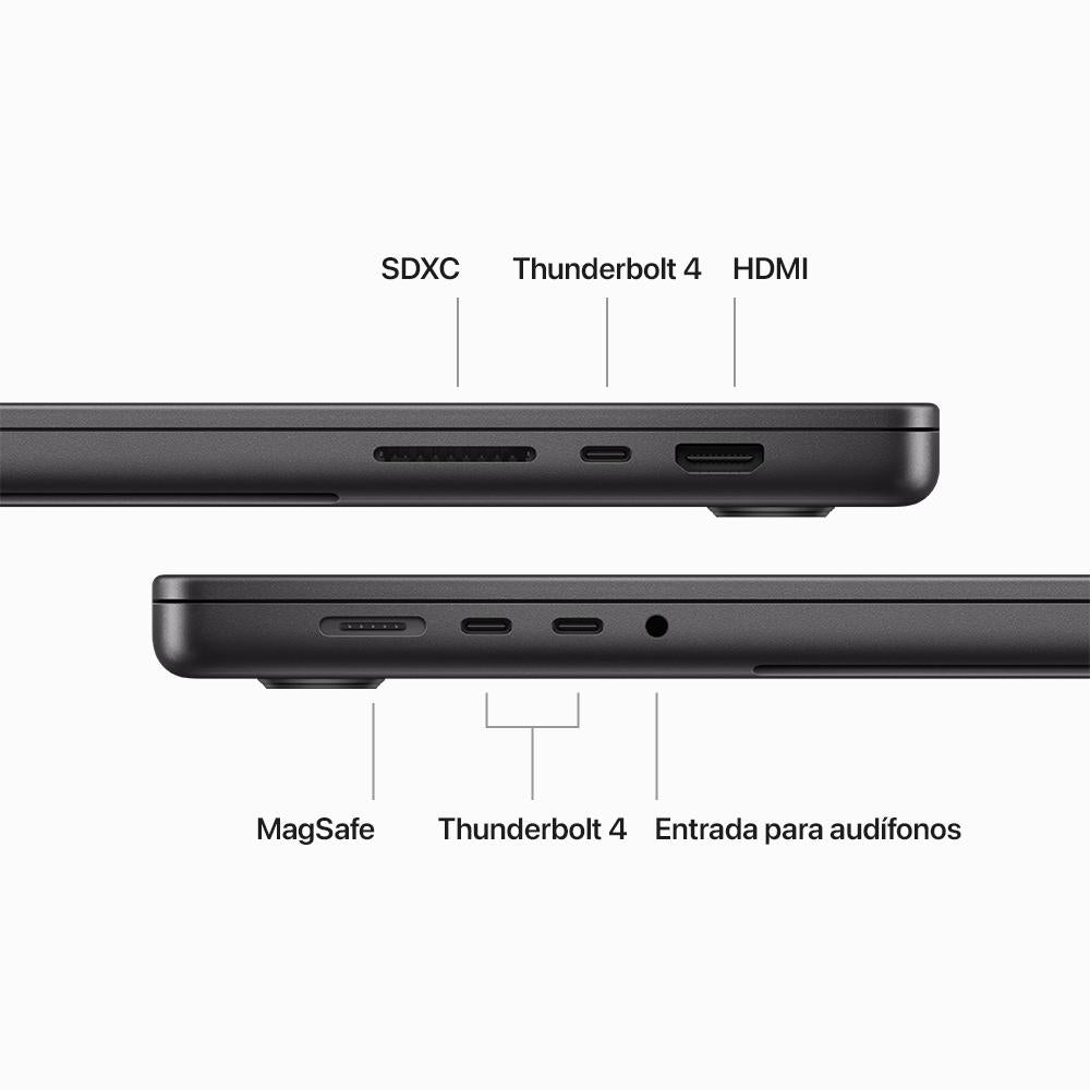 MacBook Pro de 16 pulgadas Chip M3 Pro de Apple con CPU de 12 núcleos y GPU de 18 núcleos