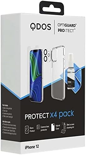 KIT DE PROTECCION QDOS OPTIGUARD PROTECT IPHONE 12 CLEAR