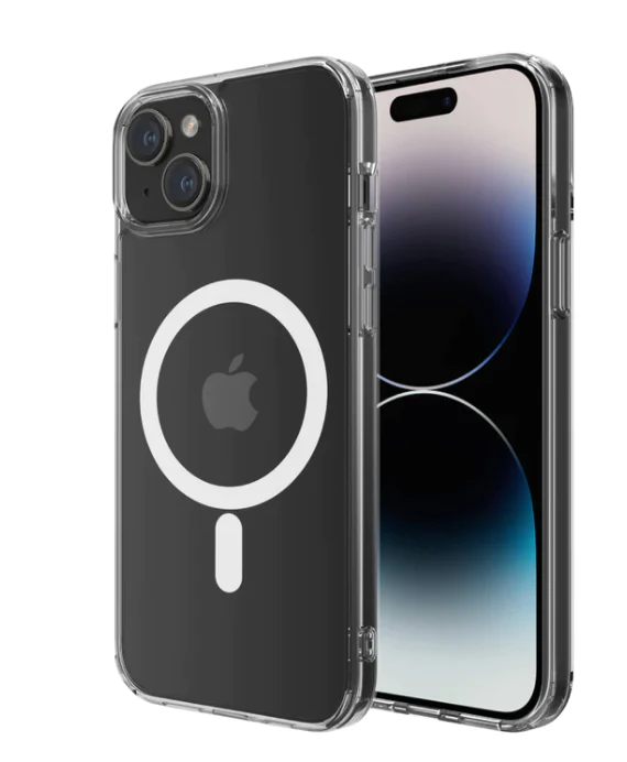 Case Qdos Hybrid Force con Snap (MagSafe) Para iPhone 15 Plus - Transparente