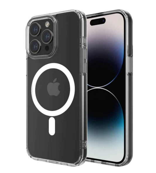 Case Qdos Hybrid Force con Snap (MagSafe) Para iPhone 15 Pro Max - Transparente