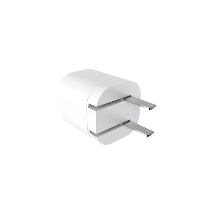 Cargador de pared QDOS PowerCube de 20W USB-C con clavija de EE. UU. - Blanco