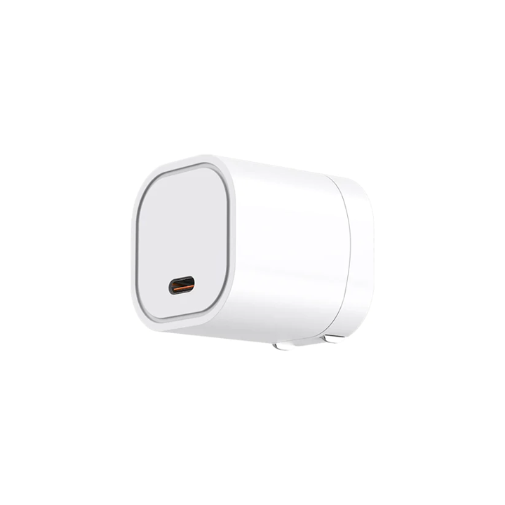 Cargador de pared QDOS PowerCube de 20W USB-C con clavija de EE. UU. - Blanco