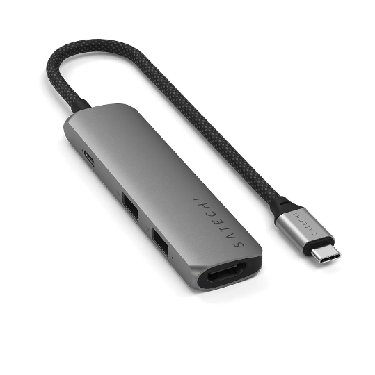 MULTIPUERTO SATECHI USB-C 4 EN 1 4K SPACE GRAY