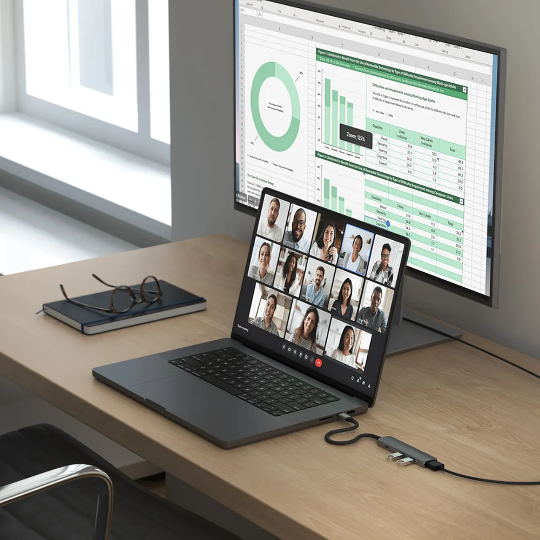 MULTIPUERTO SATECHI USB-C 4 EN 1 4K SPACE GRAY