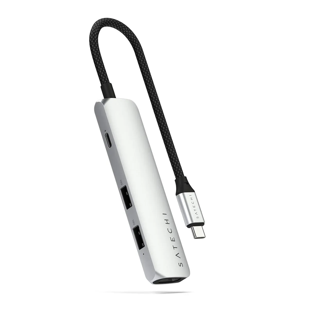 MULTIPUERTO SATECHI USB-C 4 EN 1 4K SILVER