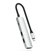 MULTIPUERTO SATECHI USB-C 4 EN 1 4K SILVER