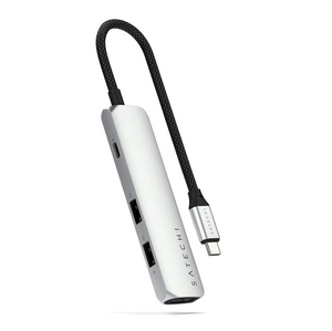 MULTIPUERTO SATECHI USB-C 4 EN 1 4K SILVER