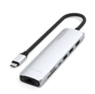MULTIPUERTO SATECHI USB-C 7 EN 1 4K ETHERNET SILV ER