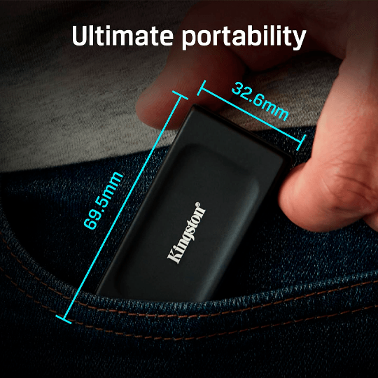 DISCO DURO KINGSTON XS1000 PORTABLE SSD 1 TB USB-C BLACK
