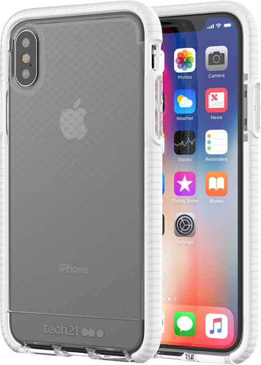 Case TECH21 EVO CHECK Para iPhone X - Transparente/Blanco (exclusivo de Apple)