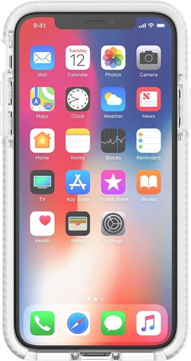 Case TECH21 EVO CHECK Para iPhone X - Transparente/Blanco (exclusivo de Apple)