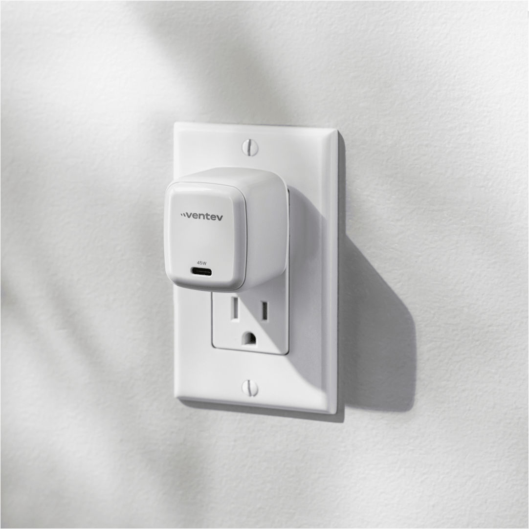ADAPTADOR VENTEV DE PARED 45W + CABLE DE CARGA 240W USB-C